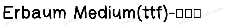 Erbaum Medium(ttf)字体转换